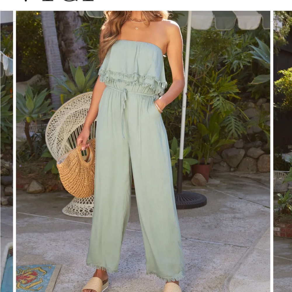 Sage COLOR strapless jumpsuit, VICI, size MEDIUM